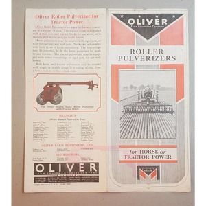 Vintage Oliver Roller Pulverizers Brochure